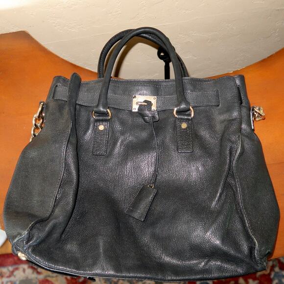 Hamilton Large Logo Top-Handle Bag | Neiman Marcus Authentic Michael Kors Hamilton Lg Purse Leather Handbag Top Handle Crossbody